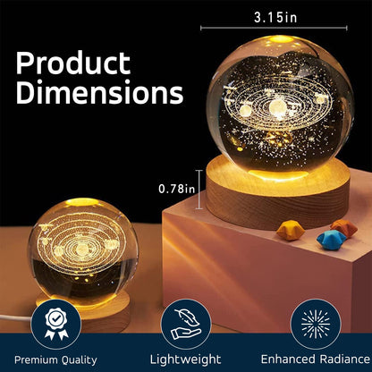 GalaxyGlow™ 3D Crystal Sphere Lamp
